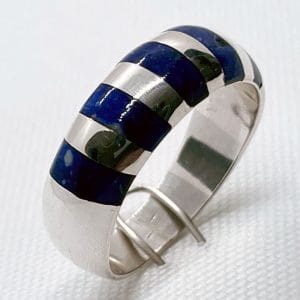 Anillo cebra cinco piedras lapislázuli