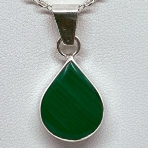 Colgante reversible gota 2,8 x 1,2 cms en lapislázuli y malaquita